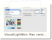 Flickr Slideshow Mac version - Thumnails Tab